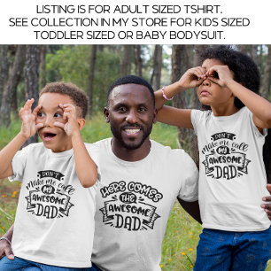 T-shirt White Voici le papa et moi fantastiques papa papa