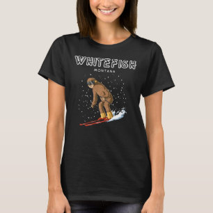 T-shirt Whitefish Montana Usa Sloth Ski Resort 80s Retro