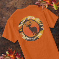 Whitetail Deer et Camo Round Design