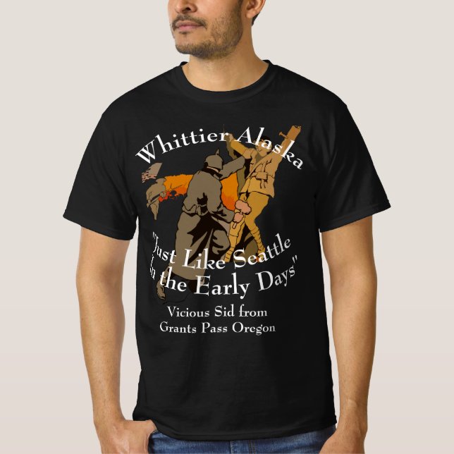 T-shirt Whittier Alaska Comme Seattle dans les premiers jo (Devant)
