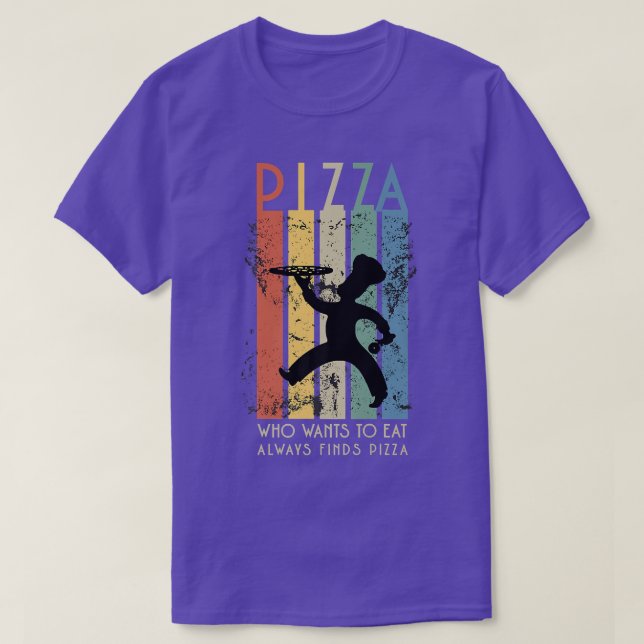 T-shirt Who wants eat pizza  (Design devant)