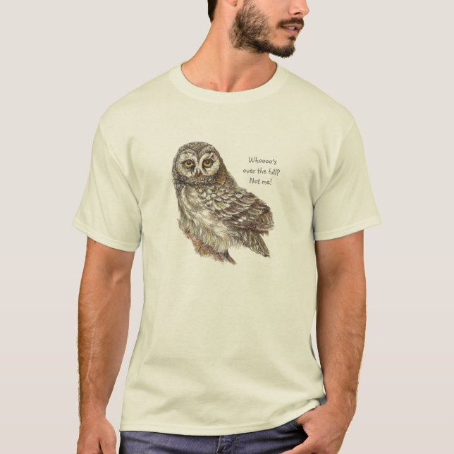 T-shirt Whooo est au-dessus de la colline, pas moi, amusan (Devant)