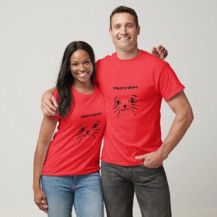 T-shirt wht's new, cat