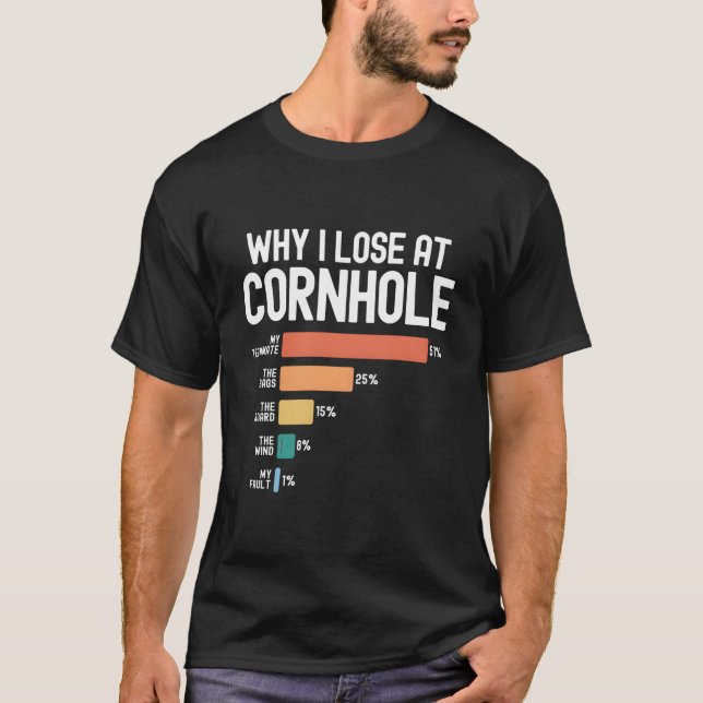 T-shirt Why I Lose At Cornhole (Devant)