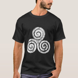 T-shirt Wiccan Triskele Triple Spiral Triskelion Celtique