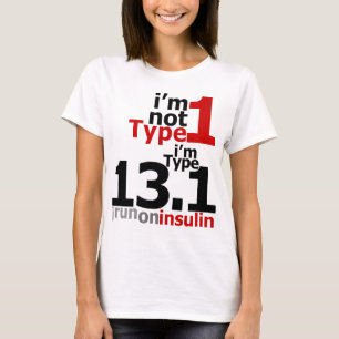 T-shirt Wicking - Moitié-Marathoners de diabétique du ty