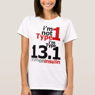 T-shirt Wicking - Moitié-Marathoners de diabétique du type