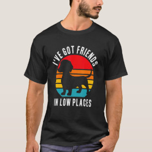 T-shirt Wiener Chien Dachshund Amis Dans Les Lieux Basses