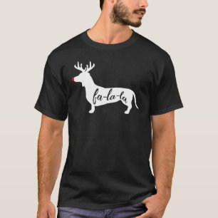 T-shirt Wiener Dog Reindeer Dachshund Noël