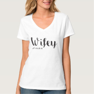 T-shirt Wifey & Hubby Custom Honeymoon Tee