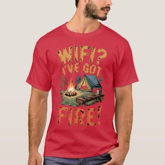T-shirt WiFi J'ai du feu Bushcraft Camp Life ami