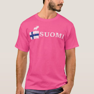 T-shirt Wikstroem Finlande Moose Drapeau Suomi usagé Look