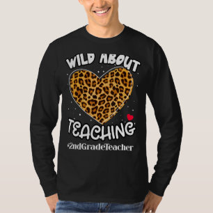 T-shirt Wild About Enseignement 2e année Enseignant Squad 