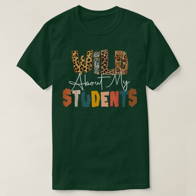 T-shirt Wild About Learning Teacher Back To School Teachin (Design devant)