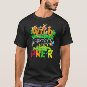 T-shirt Wild About Pre K Enseignant Student Back To School