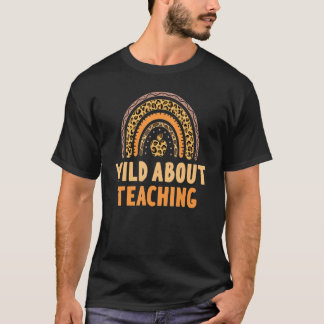 T-shirt Wild About Teacher Back To School Teacher Leopard