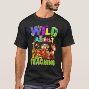 T-shirt Wild About Teacher Safari Jungle School Enseignant