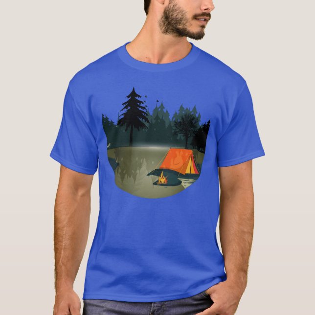 T-shirt wild and romc camping with campfire romance funny (Devant)