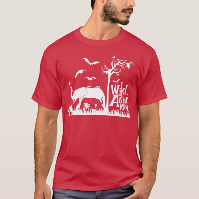 T-shirt Wild Animal family (Devant)