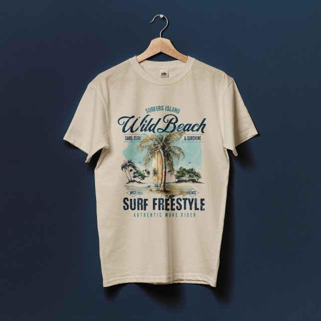 T-shirt Wild Beach Surf Freestyle (Créateur téléchargé)