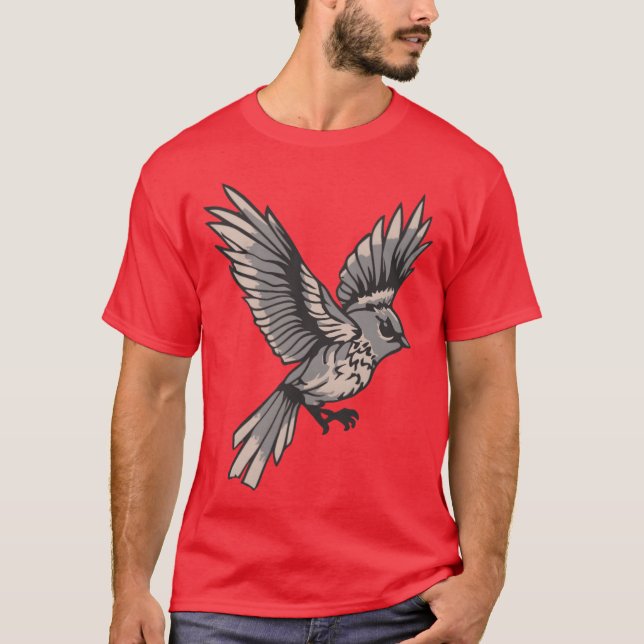 T-shirt Wild Bird Flying rétro vintage (Devant)
