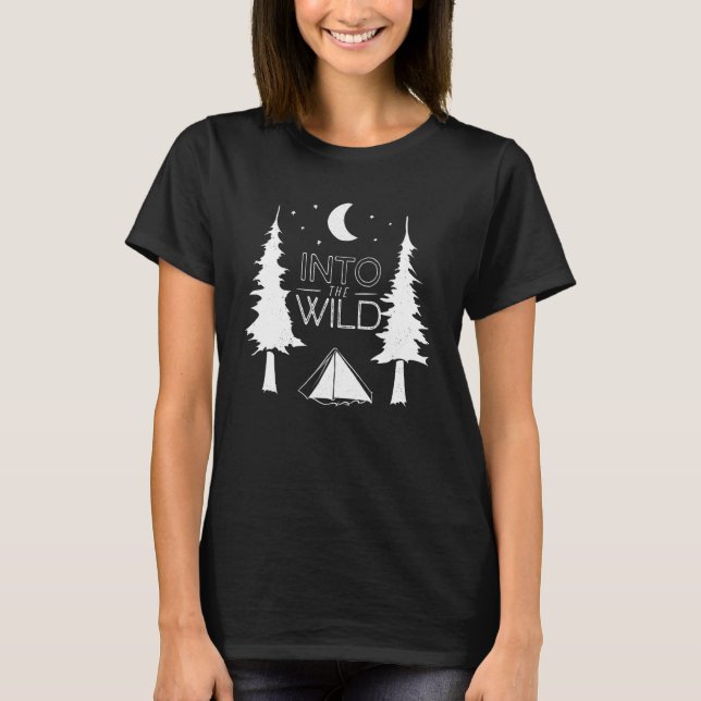 T-shirt Wild Camping Wilderness Backpacking (Devant)