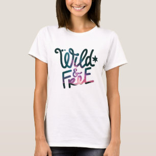 T-shirt Wild & Free Devis texte été et aventure