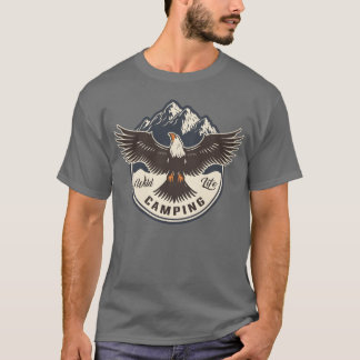 T-shirt WILD LIFE CAMPING gift