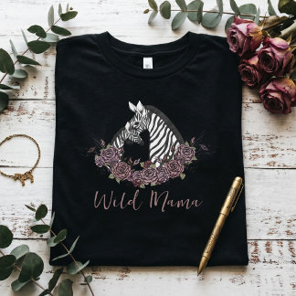 T-shirt Wild Mama Zebra Mommy