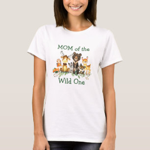 T-shirt Wild One 1st Woodland Forest Animaux Maman