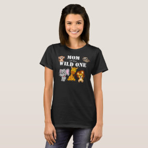 T-shirt Wild One Jungle Safari 1er anniversaire Maman