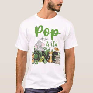 T-shirt Wild One Pop Jungle Safari Famille d'anniversaire