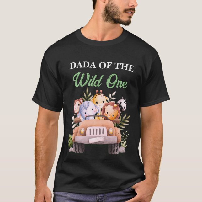 T-shirt Wild One Safari Animaux Anniversaire NOIR (Devant)