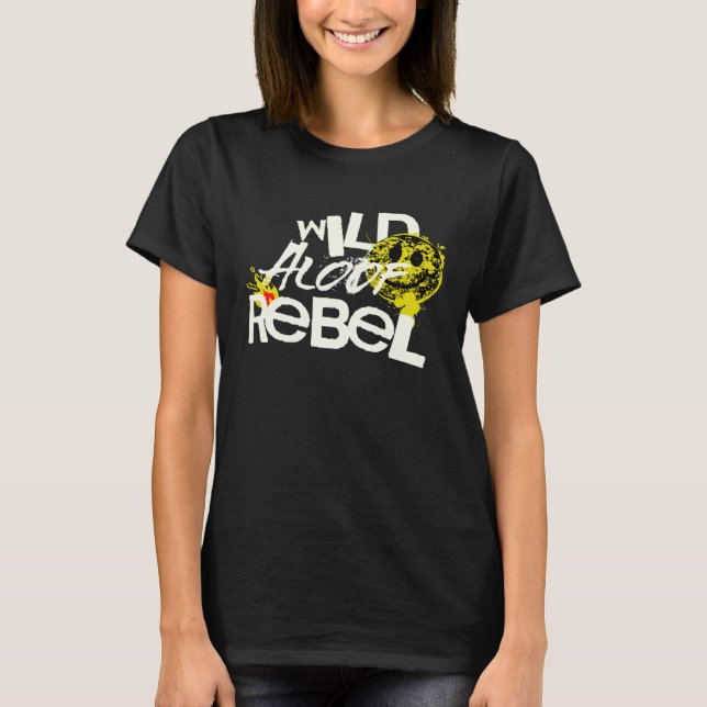 T-SHIRT WILD REBEL ALOOF GRAPHIC GRUNGE TYPOGRAPHY (Devant)
