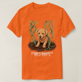 T-shirt Wild Roots – Spooky Golden Retriever Garden Design