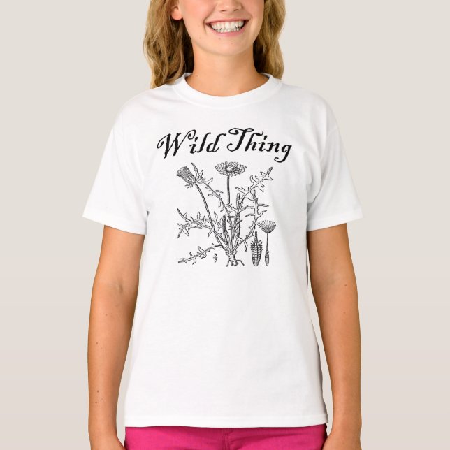 T-shirt Wild Thing avec pandelion (Devant)