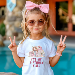 T-shirt Wild West Cowgirl C'est mon anniversaire Y'all