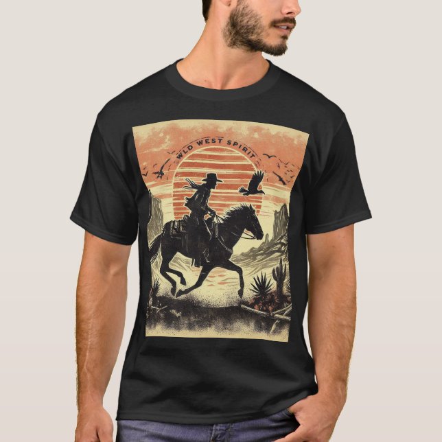 T-shirt Wild West Spirit : Cowboy Adventure (Devant)