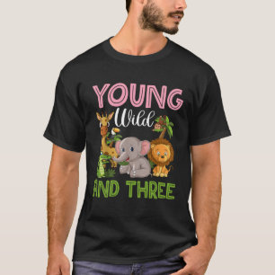 T-shirt Wild Young Et Trois Outfit Toddler Girl Zoo Jungl