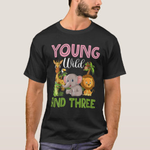T-shirt Wild Young Et Trois Outfit Toddler Girl Zoo Jungl