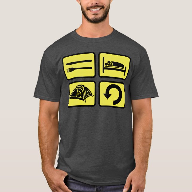 T-shirt wilderness camping daily repeat boy (Devant)