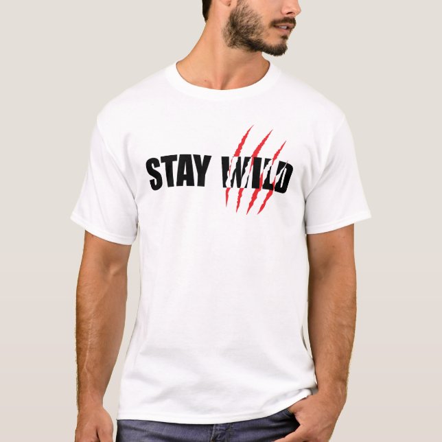 T - Shirt "Wildes Erlebnis - Natur - Zitat" (Vorderseite)