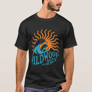 T-shirt Wildwood New Jersey Beach Front Et Back