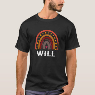 T-shirt Will Colorful Rainbow Funny Men / Garçon / Nom du