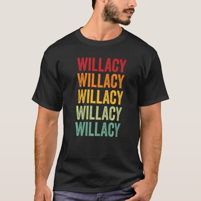 T-shirt Willacy County Texas Rainbow Text (Devant)