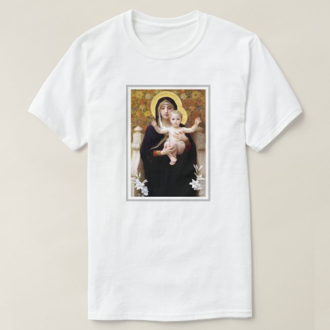 T-shirt William Bouguereau Vierge et Enfant (Design devant)