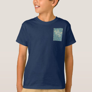 T-shirt William Morris Classique Tulipe Bleu Floral