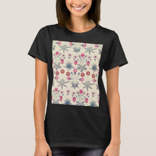 T-shirt William Morris Daisy Motif floral Orange rouge