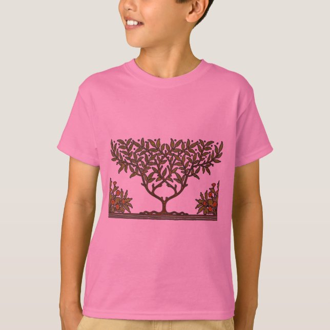 T-shirt William Morris Tree Frieze Fond d'écran floral (Devant)