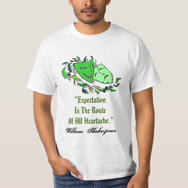 T-shirt William Shakespeare abaissent votre chemise (Devant)